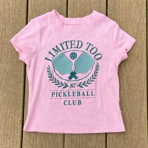 Limited Too Pink Pickleball Club Graphic Tee Girls Size Medium